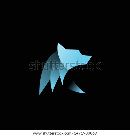 geometric abstract logo with a Polar Bear to be the main icon, this is also look modern and clean but unique. available on vector format and trasnparant background!