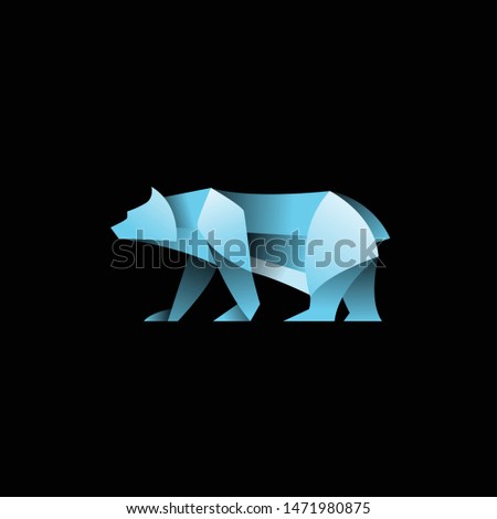 geometric abstract logo with a Polar Bear to be the main icon, this is also look modern and clean but unique. available on vector format and trasnparant background!