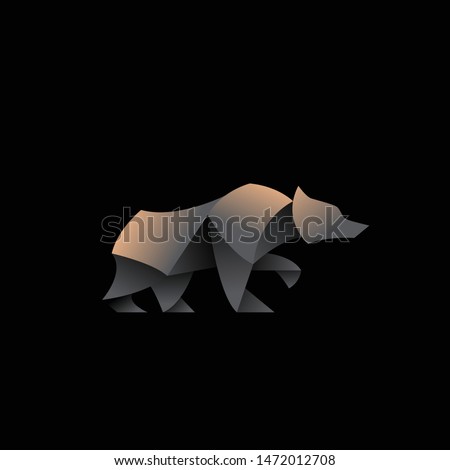 geometric abstract logo with a Black Bear to be the main icon, this is also look modern and clean but unique. available on vector format and trasnparant background!