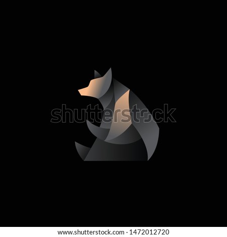 geometric abstract logo with a Black Bear to be the main icon, this is also look modern and clean but unique. available on vector format and trasnparant background!