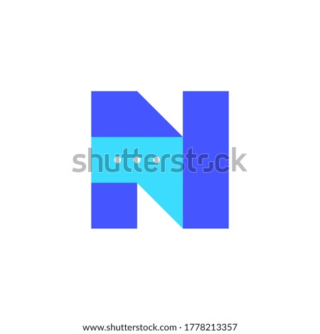 Letter N chat communication logo icon Foto stock © 