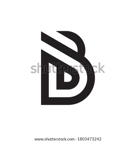 Letter BD, DB logo template