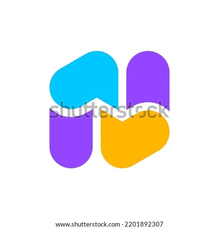 Letter N chat bubble creative modern logo design Foto stock © 