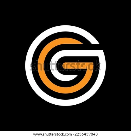 Letter GG circle creative monogram logo design