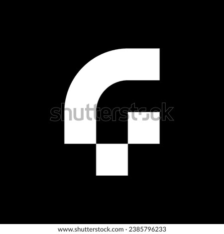 Letter G pixel technology abstract logo design