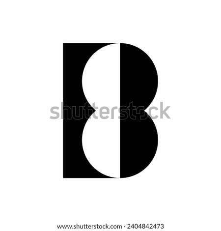 Letter EB or BE creative abstract monogram logo