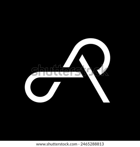 Letter A infinity creative line logo design