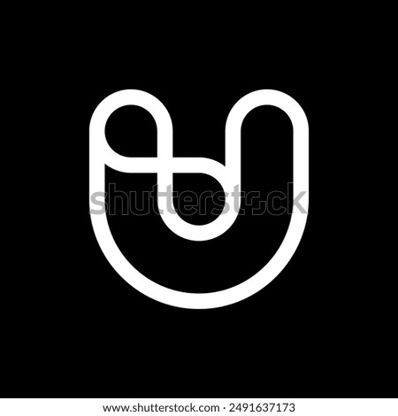 Letter U infinity logo design