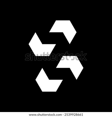 Letter Z arrow abstract negative space logo