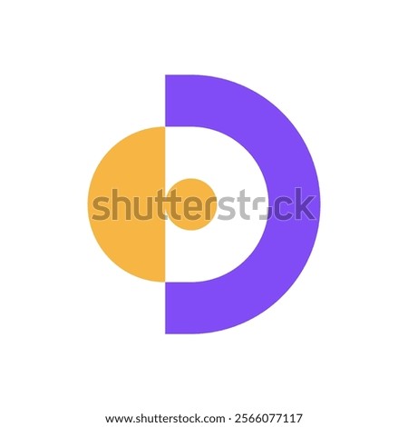 Letter D people simple minimal logo design