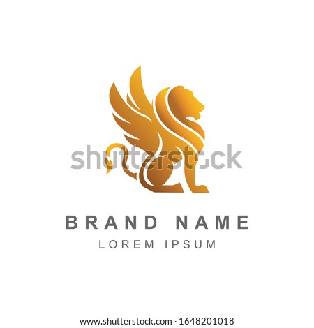 Winged lion logos, Fantasy creatures, Fantasy beasts, Mythical creatures, Griffin