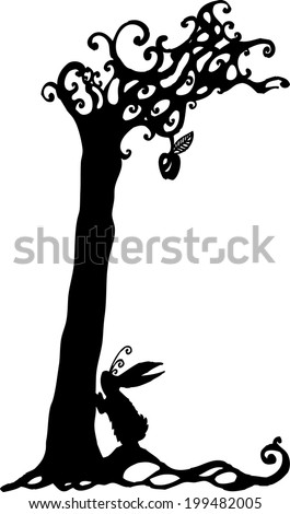 Get Cute Apple Tree Clipart Black And White Background