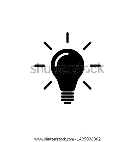 Solution, Lumens, Light bulb icon vector isolated