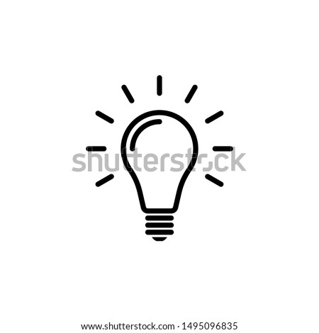 Solution, Lumens, Light bulb icon vector isolated