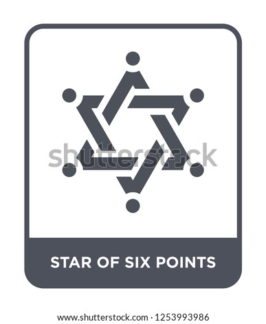 star of six points icon vector on white background, star of six points trendy filled icons from Geometric figure collection, star of six points simple element illustration