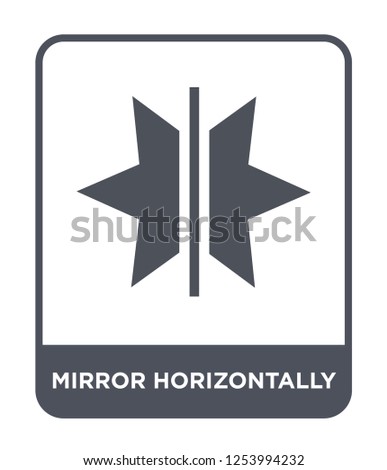 mirror horizontally icon vector on white background, mirror horizontally trendy filled icons from Geometric figure collection, mirror horizontally simple element illustration