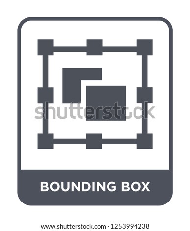 bounding box icon vector on white background, bounding box trendy filled icons from Geometric figure collection, bounding box simple element illustration