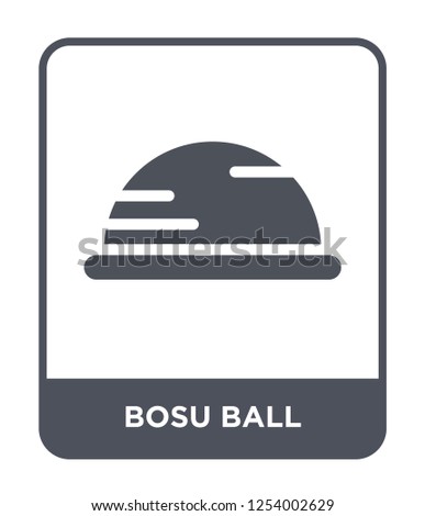 bosu ball icon vector on white background, bosu ball trendy filled icons from Gym and fitness collection, bosu ball simple element illustration