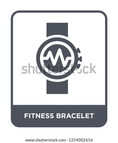 fitness bracelet icon vector on white background, fitness bracelet trendy filled icons from Gym and fitness collection, fitness bracelet simple element illustration