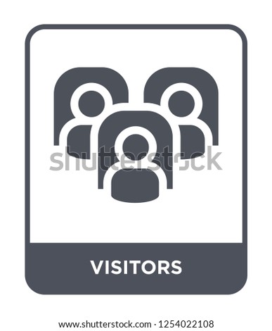 visitors icon vector on white background, visitors trendy filled icons from Hockey collection, visitors simple element illustration