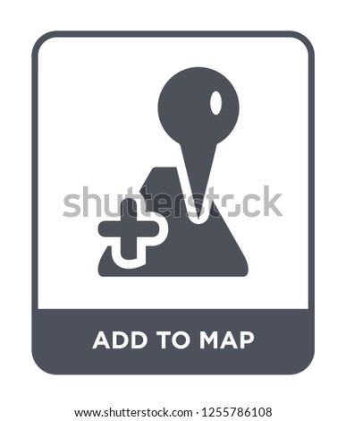 add to map icon vector on white background, add to map trendy filled icons from Maps and locations collection, add to map simple element illustration