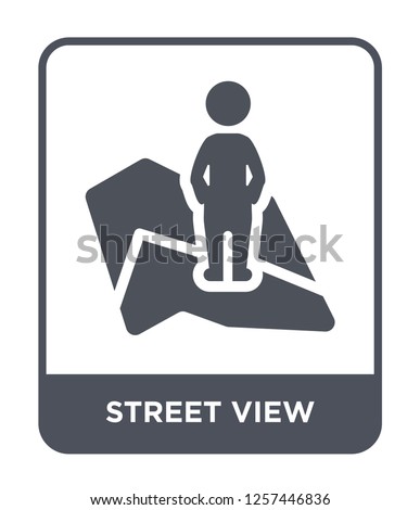street view icon vector on white background, street view trendy filled icons from Maps and locations collection, street view simple element illustration
