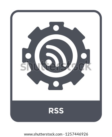 rss icon vector on white background, rss trendy filled icons from Marketing collection, rss simple element illustration