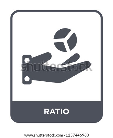 ratio icon vector on white background, ratio trendy filled icons from Marketing collection, ratio simple element illustration