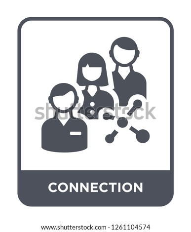 connection icon vector on white background, connection trendy filled icons from Customer service collection, connection simple element illustration