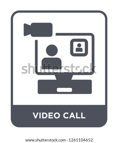 video call icon vector on white background, video call trendy filled icons from Customer service collection, video call simple element illustration