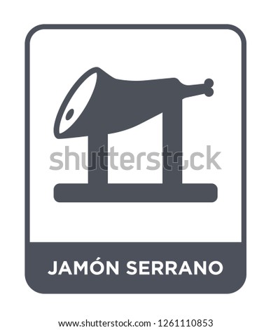 jam?n serrano icon vector on white background, jam?n serrano trendy filled icons from Culture collection, jam?n serrano simple element illustration Foto stock © 