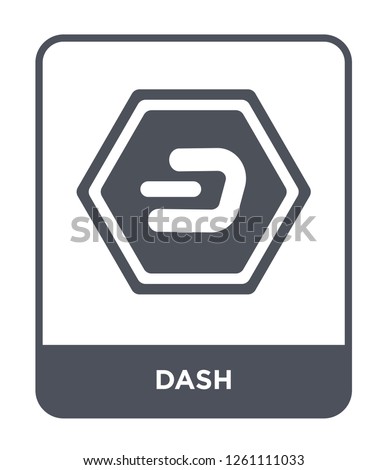 dash icon vector on white background, dash trendy filled icons from Cryptocurrency economy and finance collection, dash simple element illustration