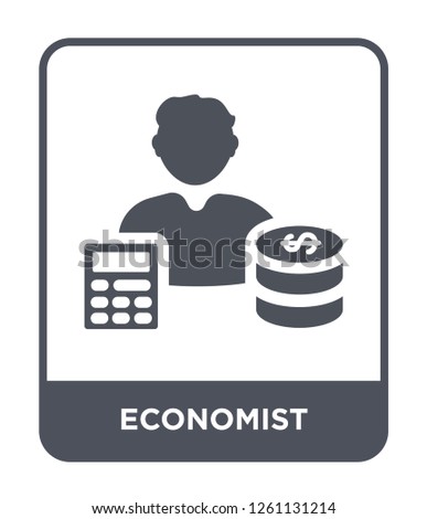 economist icon vector on white background, economist trendy filled icons from Cryptocurrency economy and finance collection, economist simple element illustration