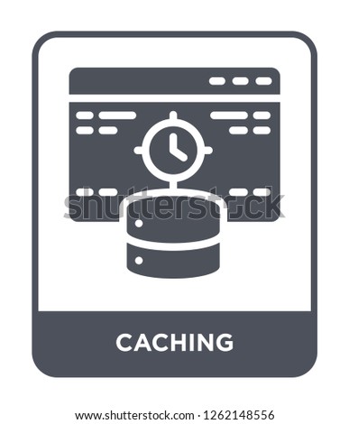 caching icon vector on white background, caching trendy filled icons from Technology collection, caching simple element illustration