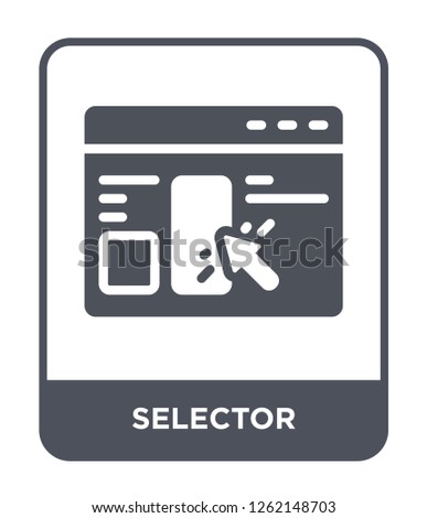 selector icon vector on white background, selector trendy filled icons from Technology collection, selector simple element illustration