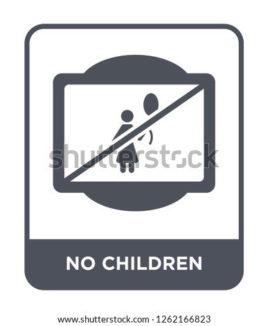 no children icon vector on white background, no children trendy filled icons from Traffic signs collection, no children simple element illustration