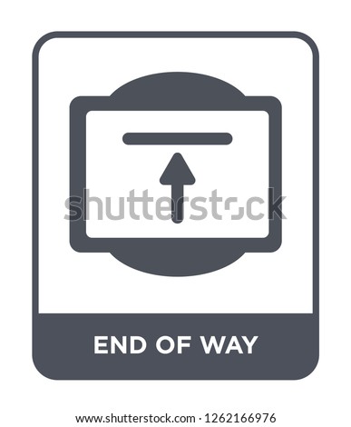 end of way icon vector on white background, end of way trendy filled icons from Traffic signs collection, end of way simple element illustration