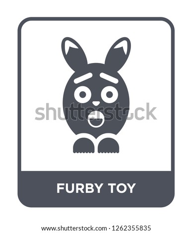 furby toy icon vector on white background, furby toy trendy filled icons from Toys collection, furby toy simple element illustration