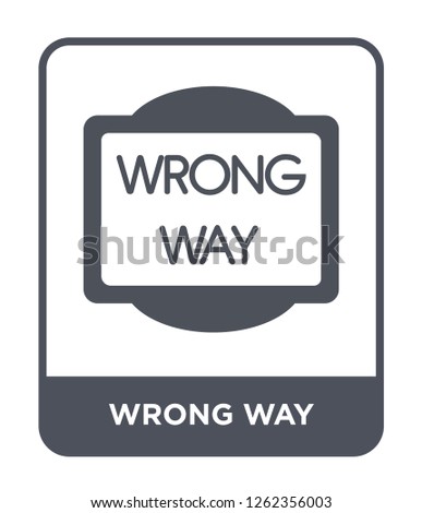 wrong way icon vector on white background, wrong way trendy filled icons from Traffic signs collection, wrong way simple element illustration