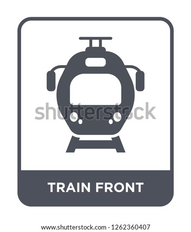 train front icon vector on white background, train front trendy filled icons from Transportation collection, train front simple element illustration