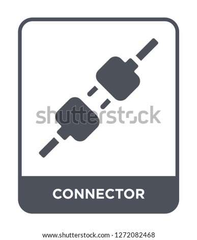 connector icon vector on white background, connector trendy filled icons from Electronic devices collection, connector simple element illustration