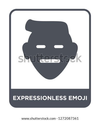expressionless emoji icon vector on white background, expressionless emoji trendy filled icons from Emoji collection, expressionless emoji simple element illustration