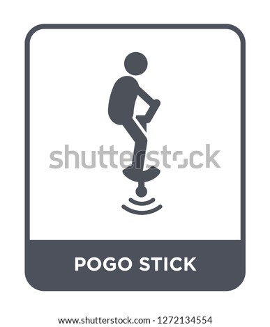 pogo stick icon vector on white background, pogo stick trendy filled icons from Free time collection, pogo stick simple element illustration