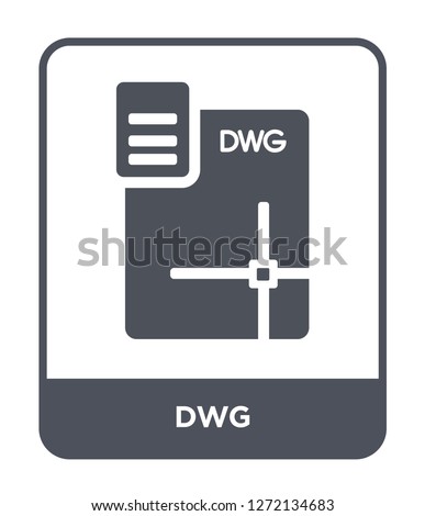 dwg icon vector on white background, dwg trendy filled icons from File type collection, dwg simple element illustration
