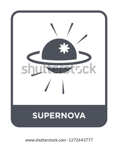 supernova icon vector on white background, supernova trendy filled icons from Astronomy collection, supernova simple element illustration