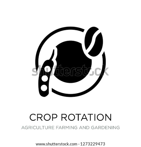 crop rotation icon vector on white background, crop rotation trendy filled icons from Agriculture farming and gardening collection, crop rotation simple element illustration