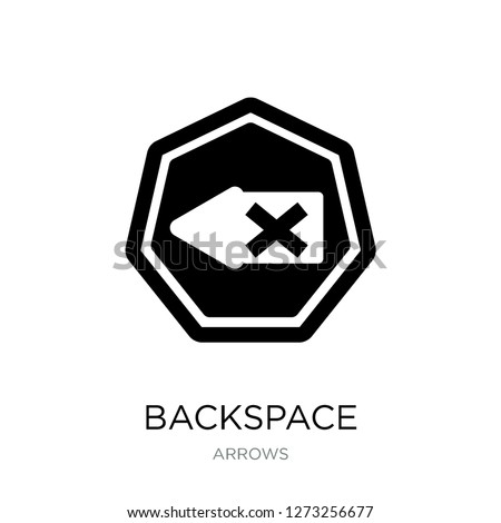 backspace icon vector on white background, backspace trendy filled icons from Arrows collection, backspace simple element illustration