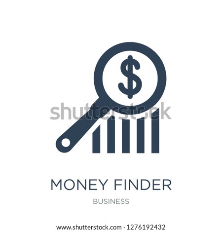 money finder icon vector on white background, money finder trendy filled icons from Business collection, money finder vector illustration