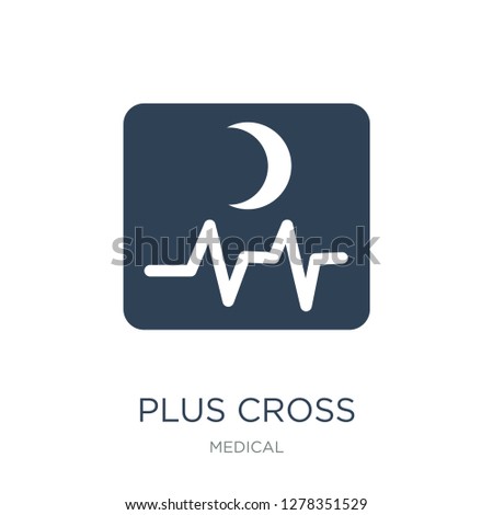 plus cross icon vector on white background, plus cross trendy filled icons from Medical collection, plus cross vector illustration