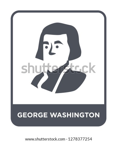 george washington icon vector on white background, george washington trendy filled icons from United states of america collection, george washington vector illustration